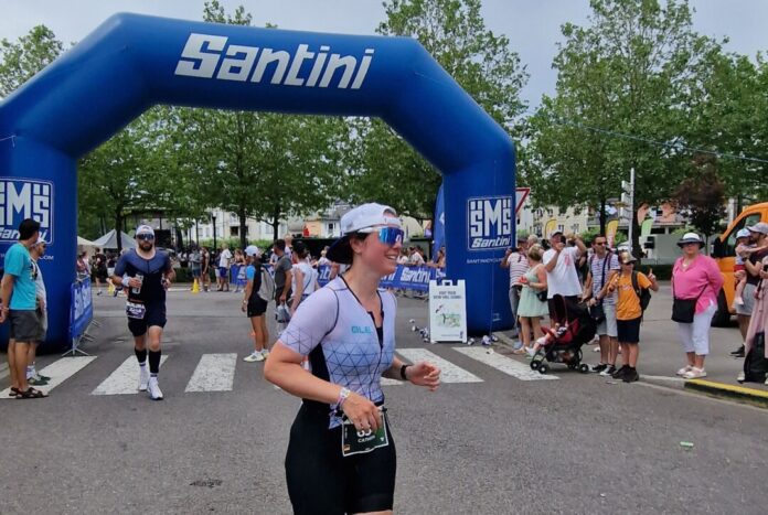 Cathrin Mundt bei ihrem ersten Ironman. Foto: TuS Breitscheid