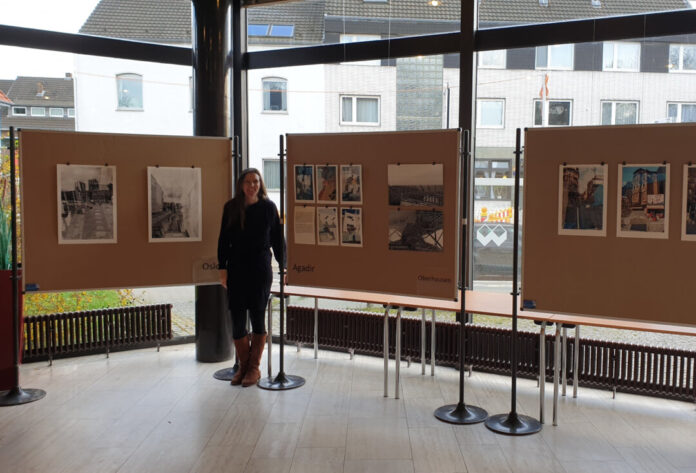Nach ihrer ersten Ausstellung im Rahmen der „Kulturpause“ in der Stadthalle Erkrath werden die Fotomontagen von Daniela Günzel ab 06.06.2023 in der Bücherei Hochdahl gezeigt. Foto: Daniela Günzel