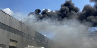 Die Rauchentwicklung war teils stark. Foto: Stadt Wülfrath