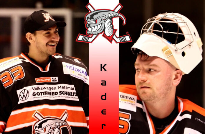Torhüter Lukas Schaffrath bleibt bei den Ratinger Ice Aliens, Goalie Marvin Frenzel gehört dagegen nicht mehr zum Team der neuen Saison. Fotos: Ice Aliens