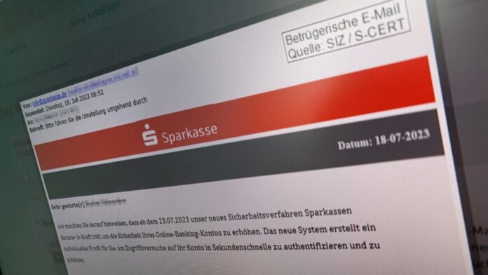 Vorsicht vor Fake-Mails: "Bitte geben Sie keine Daten auf den Phishing-Seiten ein", appelliert die Kreissparkasse. Foto: Volkmann