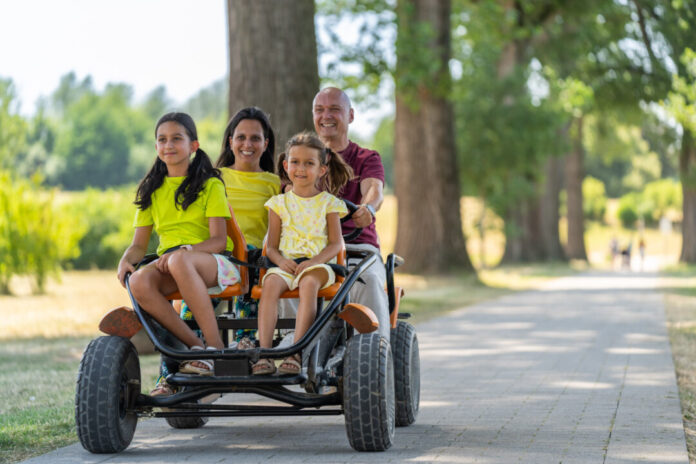 Gokarts im Landschaftspark Monheim am Rhein. Foto: Patrick Gawandtka/Kreis Mettmann