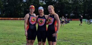 Cathrin Mundt, Christine Verjans und Chantal Gobrecht waren sportlich erfolgreich. Foto: TuS 08 Ratingen