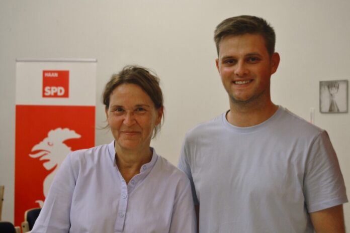 Simone Kunkel-Grätz und Martin Haesen stehen dem Haaner SPD-Ortsverein vor. Foto: SPD