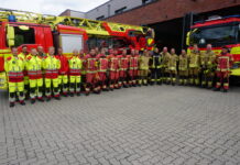 Die Ratinger Feuerwehr dankt den engagierten Einsatzkräften mehrerer Feuerwehren aus dem Kreis Mettmann. Foto: FW Ratingen