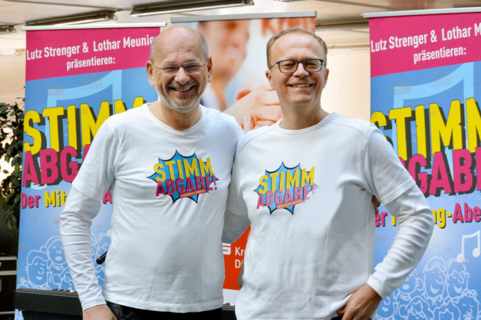 Lothar Meunier und Lutz Strenger laden ein zum Mitsing-Konzert unter dem Motto "Stimmabgabe". Foto: privat