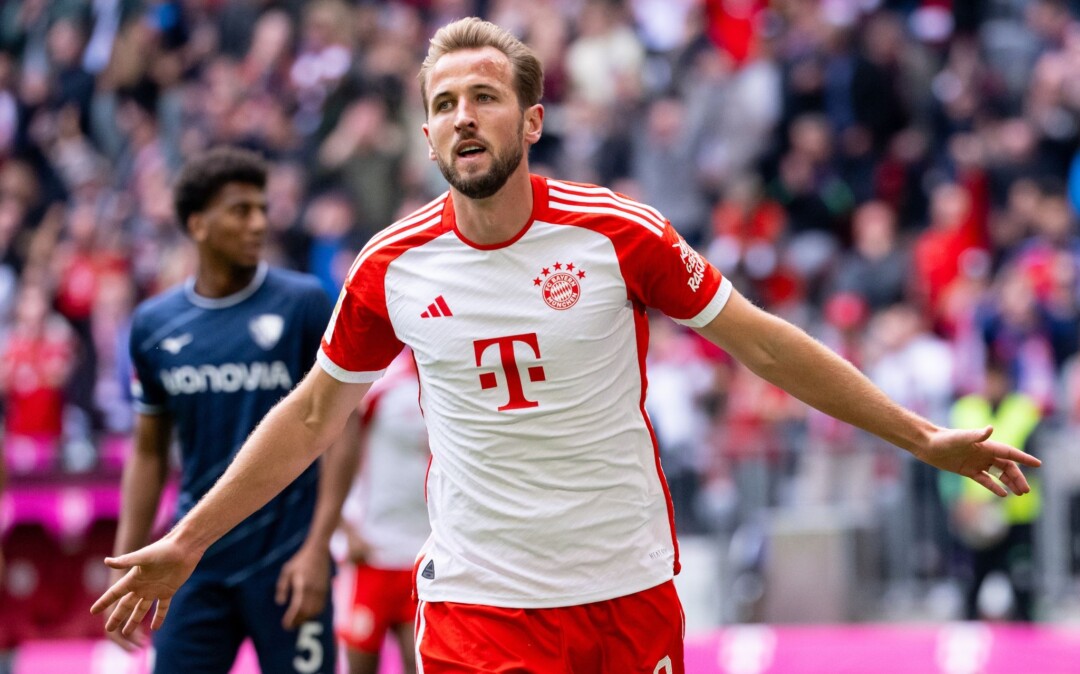 Harry Kane von München jubelt nach seinem Tor zum 2:0.