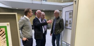 Miroslaw Lubos (KSK Düsseldorf), Hansjörg Clashausen, Ulrich Erbach und Eberhard Tiso. Foto: Sparkasse