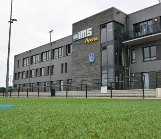 Das Stadion Velbert trägt den Namen IMS-Arena und ist Spielstätte der SSVg. Foto: Mathias Kehren