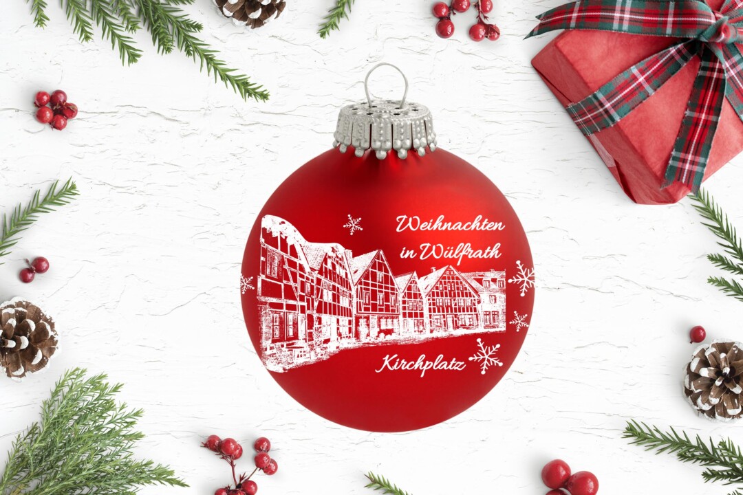 Die neue Weihnachtskugel mit Wülfrath-Motiv. Bild: privat