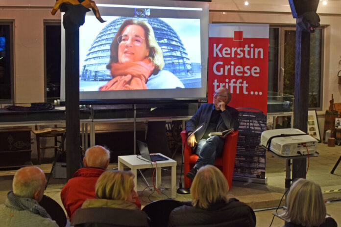 Peter Wensierski traf Kerstin Griese, die sich per Video zugeschaltet hatte. Foto: Büro Griese