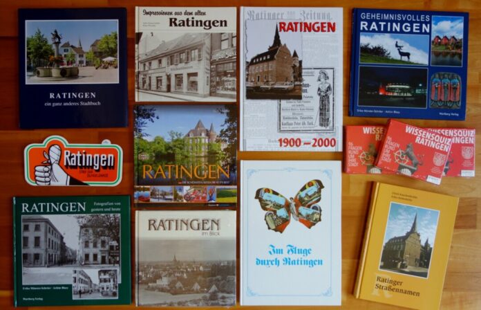 1. Das Foto zeigt eine Auswahl der Buchpreise, die man gewinnen konnte. Foto: Stadt Ratingen