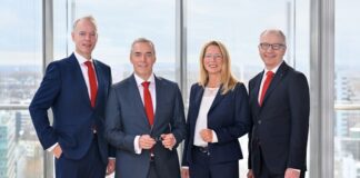 Michael Röttgen, Stefan Dahm, Henrietta Six und Michael Meyer bilden das neue Vorstandsteam. Foto: Michael Lübke