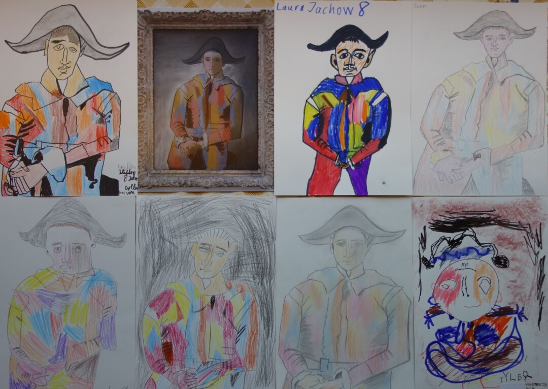 Diese und weitere "Harlekin"-Bilder der Dumeklemmerkinder erscheinen demnächst auf einer Kunstpostkarte. Foto: Stadt Ratingen