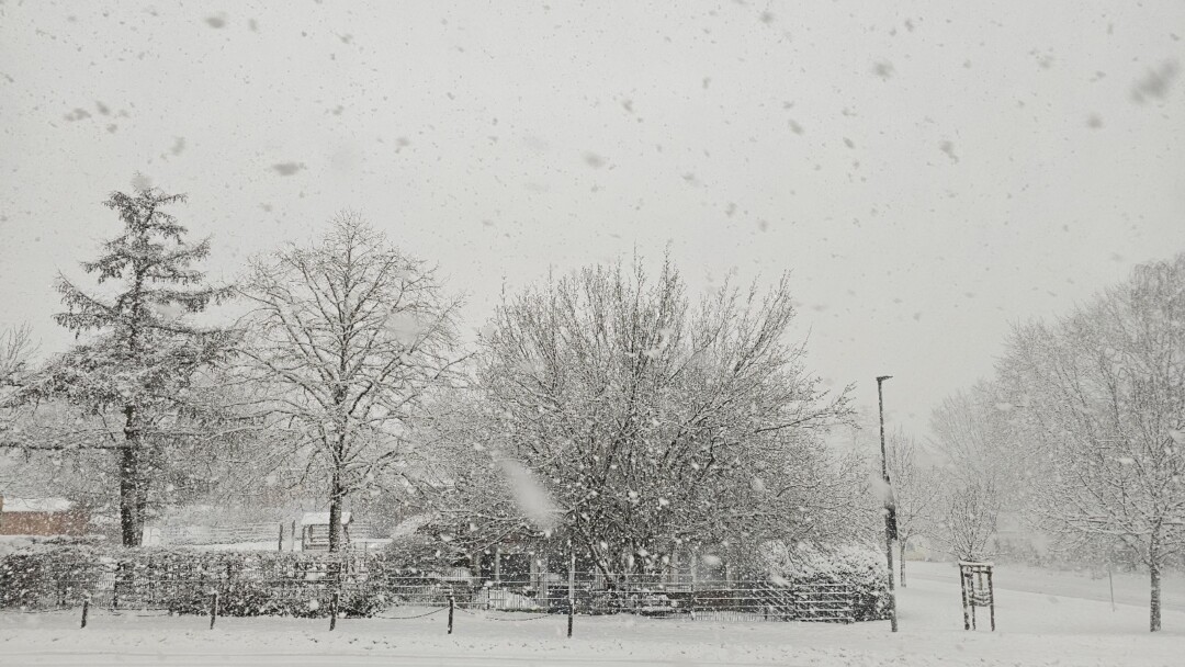Der Schneefall sorgt für Beeinträchtigungen im ÖPNV. Foto: Volkmann