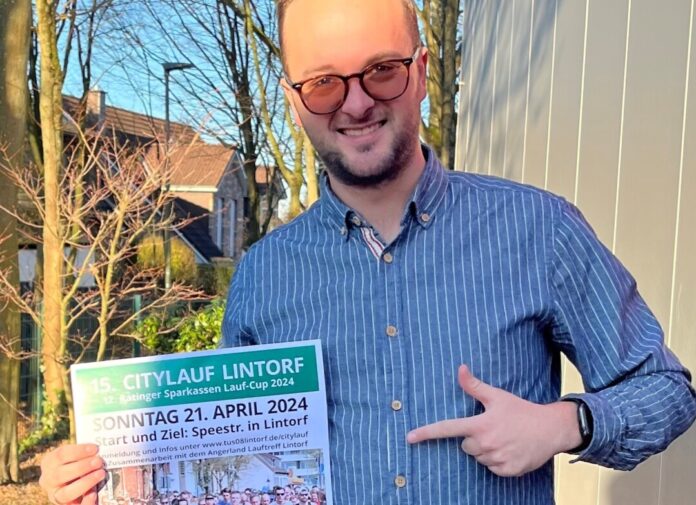 Tim Matzaitis vom TuS 08 Lintorf sucht noch Engagierte für die Organisation des Citylaufes. Foto: TuS 08 Lintorf