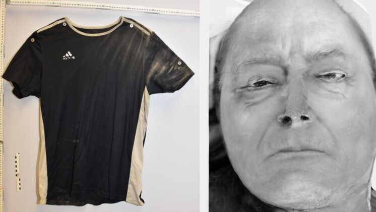 Schwarzes Sportshirt und Portrait eines Mannes.