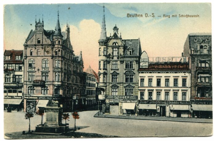 Historische Postkarte von Beuthen O.S.