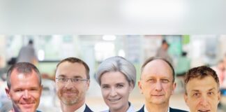 Diskutieren über Gesundheitsthemen: Dr. Christoph Sandweg, Prof. Dr. Hendrik Jürges, Simone Borchardt, Dr. Klaus Wiener und Prof. Dr. med. Edwin Bölke. Bild: Büro Wiener