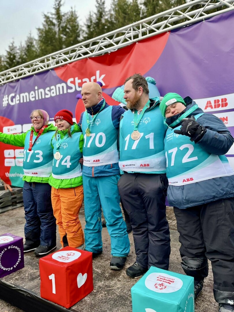 Das Team bei der Siegerehrung. Foto: Lebenshilfe Kreisvereinigung Mettmann
