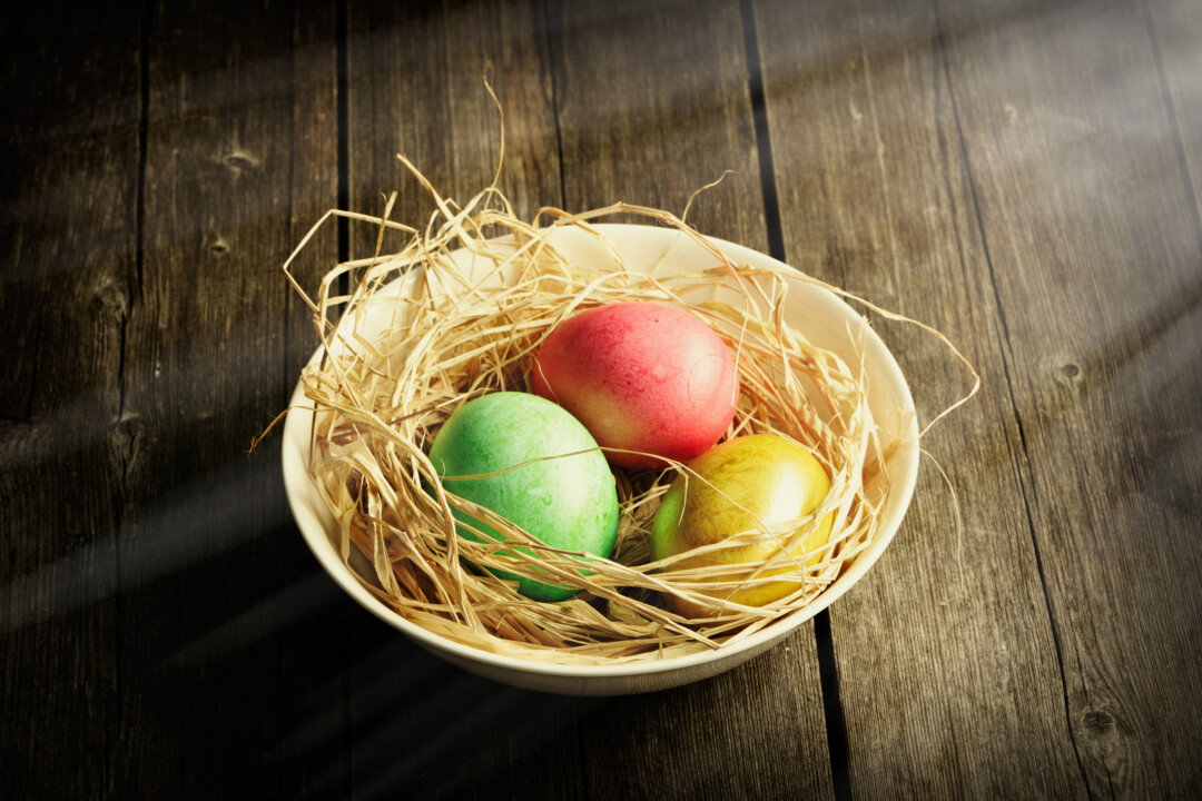 Ostereier liegen in einem Nest. Foto: VZ NRW/adpic