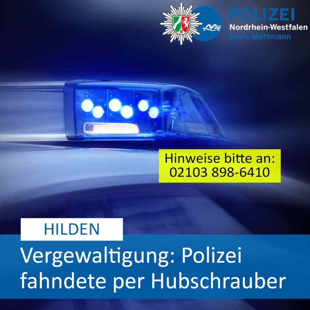 Blaulicht Polizeiauto, Fahndung, Polizei Nordrhein-Westfalen.
