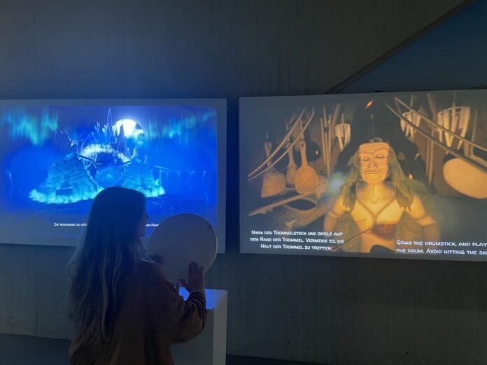 Das immersive Spiel „Mother of the Sea“. Die Grundlage für das Spiel bildet die Erzählung über die Mutter des Meeres. Foto: Museum