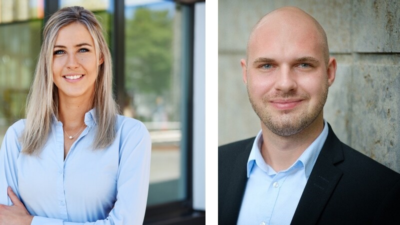 Paula Münstermann und Luca Matuszewski halfen, als sie auf die Notlage eines Mädchens aufmerksam wurden. Fotos: Polizei