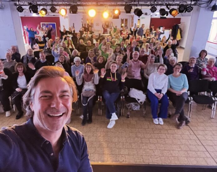 Der aus dem TV bekannte Moderator Marco Schreyl las in Langenberg aus seinem neuen Buch. Foto: privat