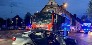 Die Unfallstelle in Essen-Dellwig. Foto: Feuerwehr Essen