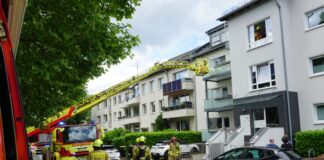 Die Einsatzstelle an der Herbartstraße. Foto: FW Ratingen