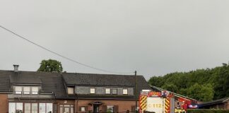 Die Einsatzstelle wegen des Blitzeinschlags. Foto: FW Alpen