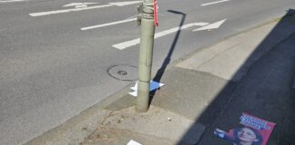 Eines der zerstörten Wahlplakate der SPD. Foto: SPD Wülfrath
