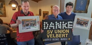 Die Unioner Michael Hinz, Harald Ricken und Markus Tekaat. Foto: SVU