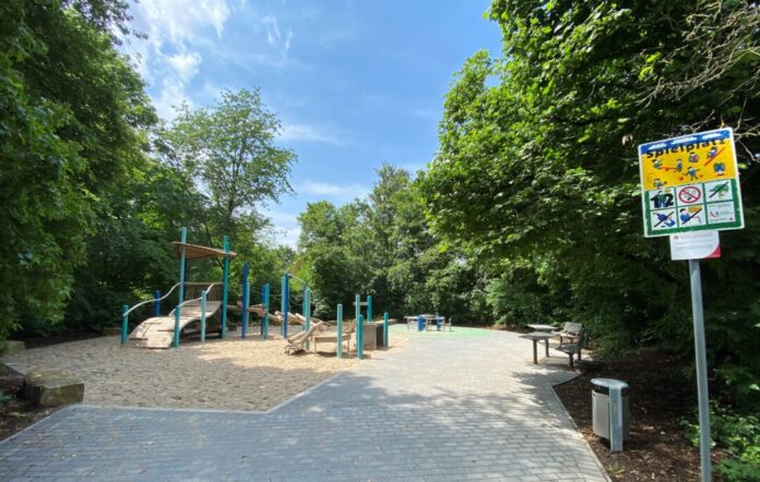 Der schöne neue Spielplatz am Grünen See. Foto: Stadt Ratingen