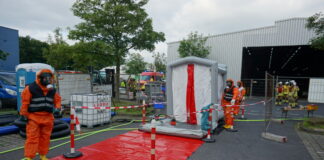 Die Einsatzstelle an der Oberhausener Straße. Foto: FW Ratingen