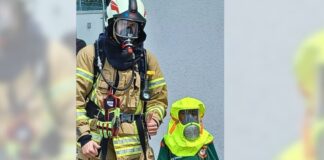 Die Wülfrather Wehr war in einer Geflüchtetenunterkunft zu Besuch. Foto: Stadt Wülfrath