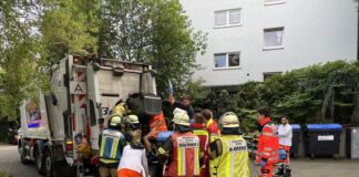 Die Rettung dauerte rund eine Stunde. Foto: Feuerwehr Essen