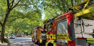 An der Berliner Straße war die Feuerwehr im Einsatz. Foto: FW Ratingen