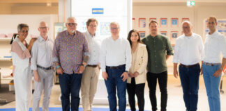Karen Saleki, Rainer Gallus, Frank Rehme, Conrad von Bonin, Dr. Christian Temath, Ismihan Bozhüyük, Daniel Meeßen, Prof. Dr. Stephan Rüschen und Frank Holland. Foto: HV NRW