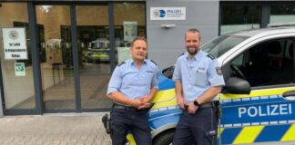 Die neuen Bezirksdienstbeamten Marco Peisker und Tim Bittner. Foto: Polizei
