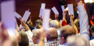 Die Vertreterversammlung am 26. Juni 2024 in Düsseldorf. Foto: Anne Orthen/Sparda-Bank West