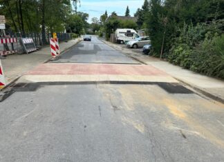 Die neue Aufpflasterung an der Spessartstraße in Mettmann. Foto: Kreisstadt Mettmann