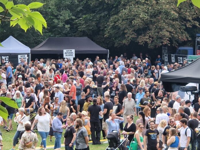 Der Park hat sich gefüllt - das Festival steuert aufs Finale zu. Foto: Kling