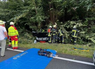 Die Insassen des Wagens musste die Feuerwehr befreien. Foto: FW Mülheim an der Ruhr