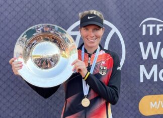 Netzballerin Lauren Wagenaar ist Tennisweltmeisterin der Damen 30. DIe 33-jährige holte sich den Titel zusammen mit ihrem Damen 30 Team in Lissabon in Portugal. Foto: NBV
