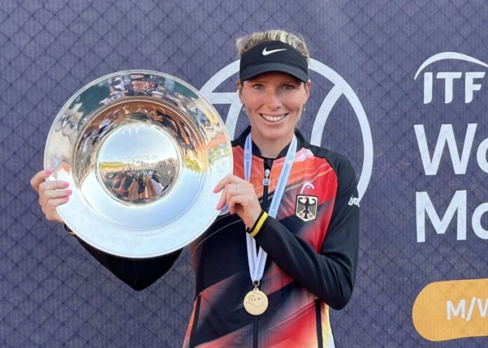 Netzballerin Lauren Wagenaar ist Tennisweltmeisterin der Damen 30. DIe 33-jährige holte sich den Titel zusammen mit ihrem Damen 30 Team in Lissabon in Portugal. Foto: NBV