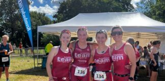 Erfolgreich und gut gelaunt: Joana Wolff, Franziska Holl, Lisa Rose und Florentine Exner-Anaç. Foto: TTR