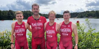 Das erfolgreiche TTR-Quartett: Alexander Gossmann, André Schlösser, Philipp Rudat und Christopher Reiß. Foto: TTR