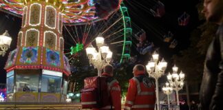 Die Engagierten des DRK sorgen auf der Kirmes für Sicherheit. Foto: DRK Kreis ME